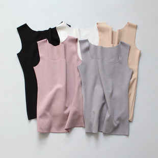 德绒薄款 内搭打底衫 棉上衣 修身 加绒保暖背心女吊带保暖内衣冬季