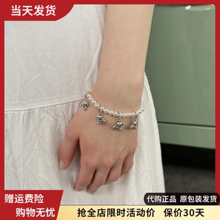 bm手链泰迪小熊珍珠串珠饰品女学生夏新款百搭正品brandymelville
