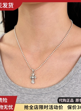 银色十字架项链女夏新款