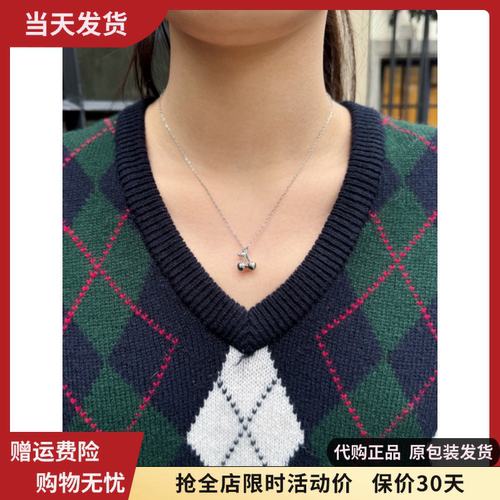 樱桃项链女不掉色洗澡可戴