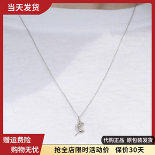 bm项链玫瑰花细链银色小坠锁骨链女生叠戴配饰代购brandymelville