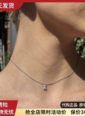 bm小熊项链女生新款短链项圈链叠戴简约百搭ins风brandy melville