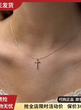 bm项链十字架镶钻小号吊坠细链锁骨链女生国内代购brandymelville