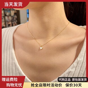bm项链白色小爱心锁骨链女学生党精致细链国内代购brandymelville