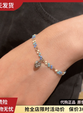 brandy melville手链明星同款串珠心形链爱心女生ins风国内代购bm