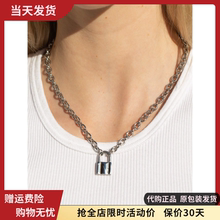 bm项链不掉色女生锁头粗链子小众网红款ins风百搭Brandy Melville