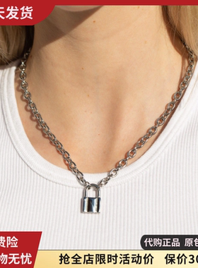 bm项链不掉色女生锁头粗链子小众网红款ins风百搭Brandy Melville