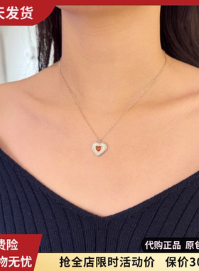 bm项链女生新款精致红色小爱心吊坠锁骨链饰品百搭brandymelville