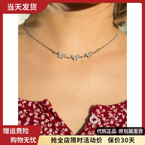 新款镶钻三只蝴蝶项圈链Choker
