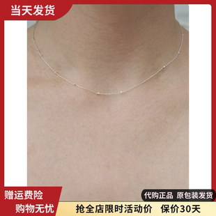 bm项链Choker女新款迷你珠子细颈链银色锁骨链百搭brandymelville