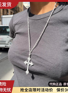 bm项链新款女大十字架长链挂件配饰长款毛衣链百搭BrandyMelville