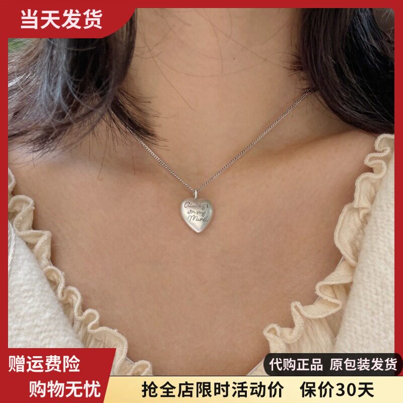 bm项链爱心字母女生春夏新款学生党锁骨链国内代购brandymelville