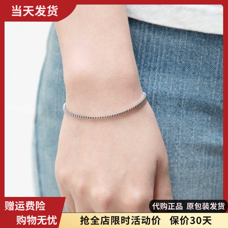 bm手链不掉色银色链条新款女生
