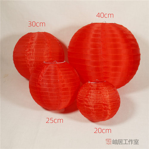 红灯笼 绸布灯笼防水古风汉服手提灯笼道具悬挂布景灯笼