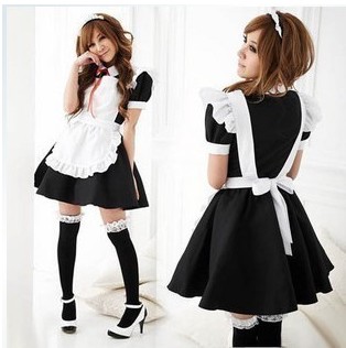 经典黑白搭配女佣装 cosplay女仆装ds演出服 制服诱惑 餐厅工作服