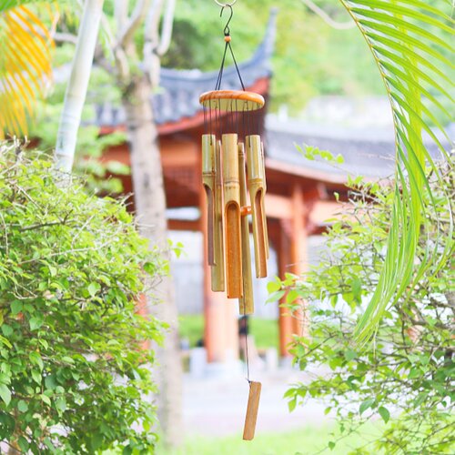 户外竹风铃复古挂饰民宿荼室挂饰