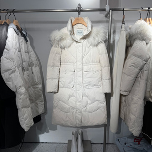 专柜正品艾诺丝雅诗国内代购2025冬新款鹅绒毛领羽绒服女31120021