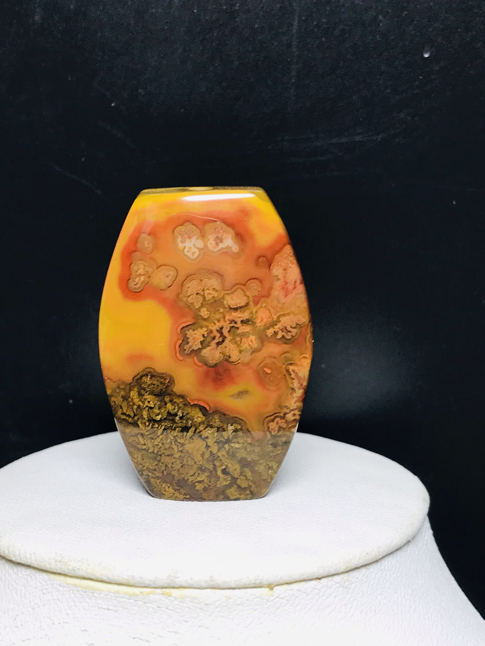 天然战国红玛瑙吊坠草花男女项链项坠颜色艳丽39×26×9mm