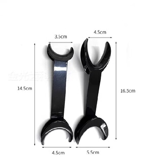 牙科口腔 正畸黑色双头拉钩口角侧方拉钩 拍照拉钩开口器 耐高温