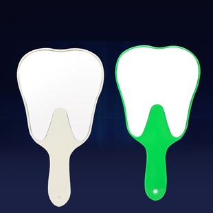 牙科镜子口腔诊所牙医口腔镜牙齿形状高清带手柄镜子饰品齿科材料