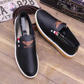 男豆豆鞋 防水英伦风休闲皮鞋 黑色厨房鞋 男士 男鞋 工作潮鞋 2025新款