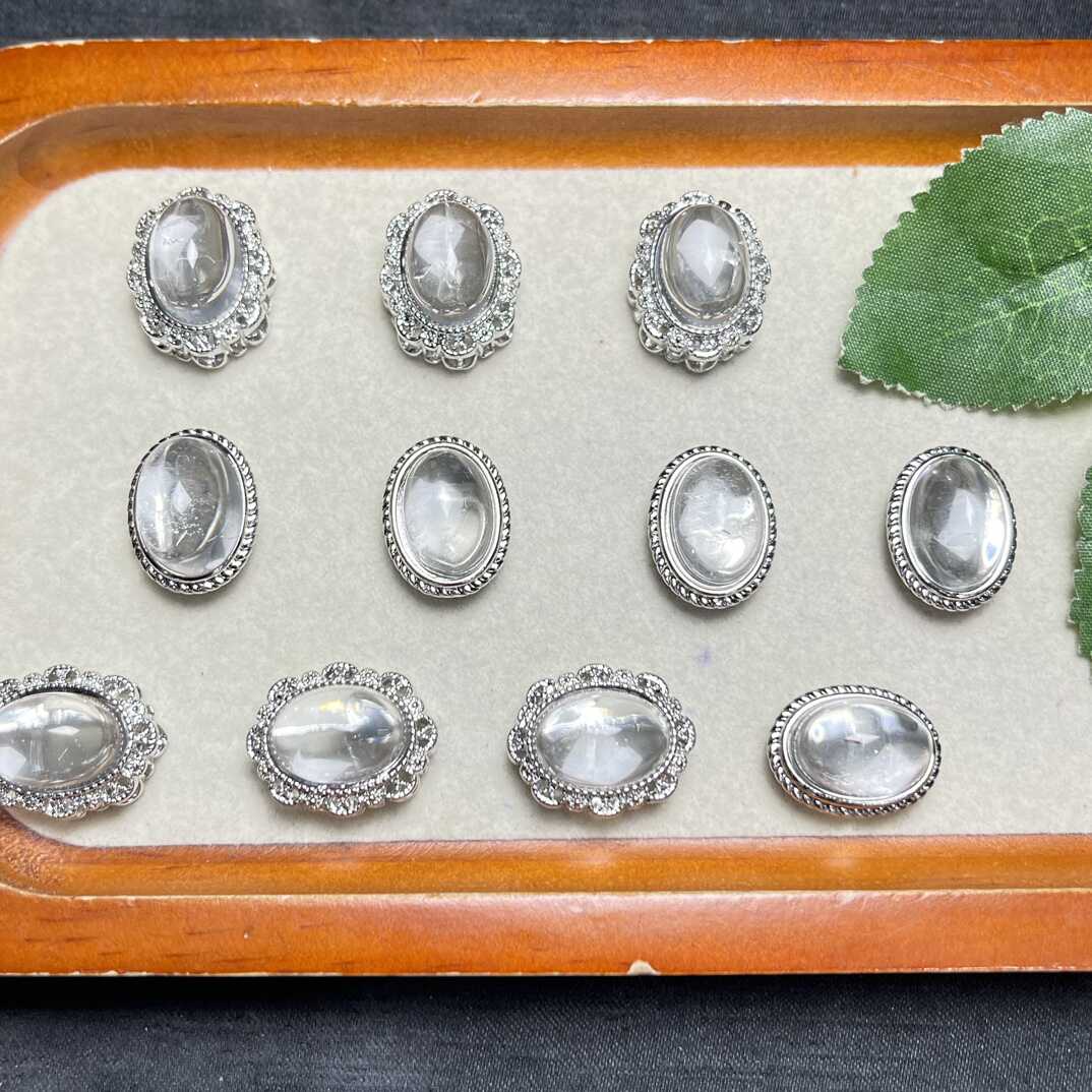 天然白水晶魔盒配件蛋面材料有孔diy做手工编项链手链手串配饰