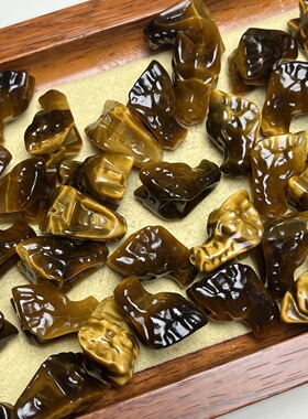 黄虎眼龙头配件文玩diy配饰材料串饰手工项链佛珠链子手链手串