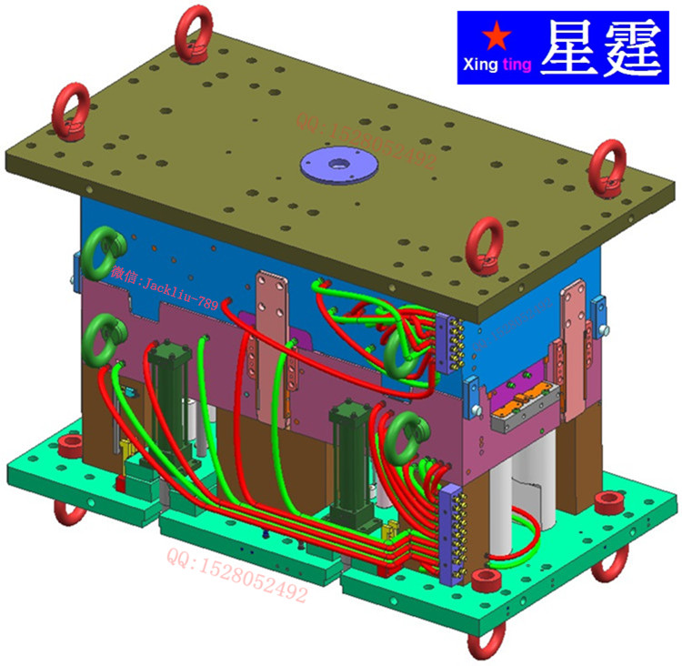 UG模具设计大型复杂汽车模具设计方导柱复杂结构水路设计视频教程