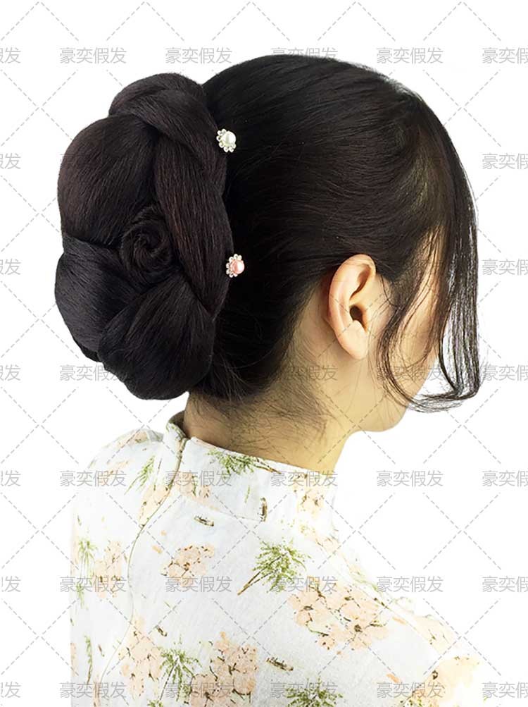 豪奕假发古装盘发影楼造型新娘盘