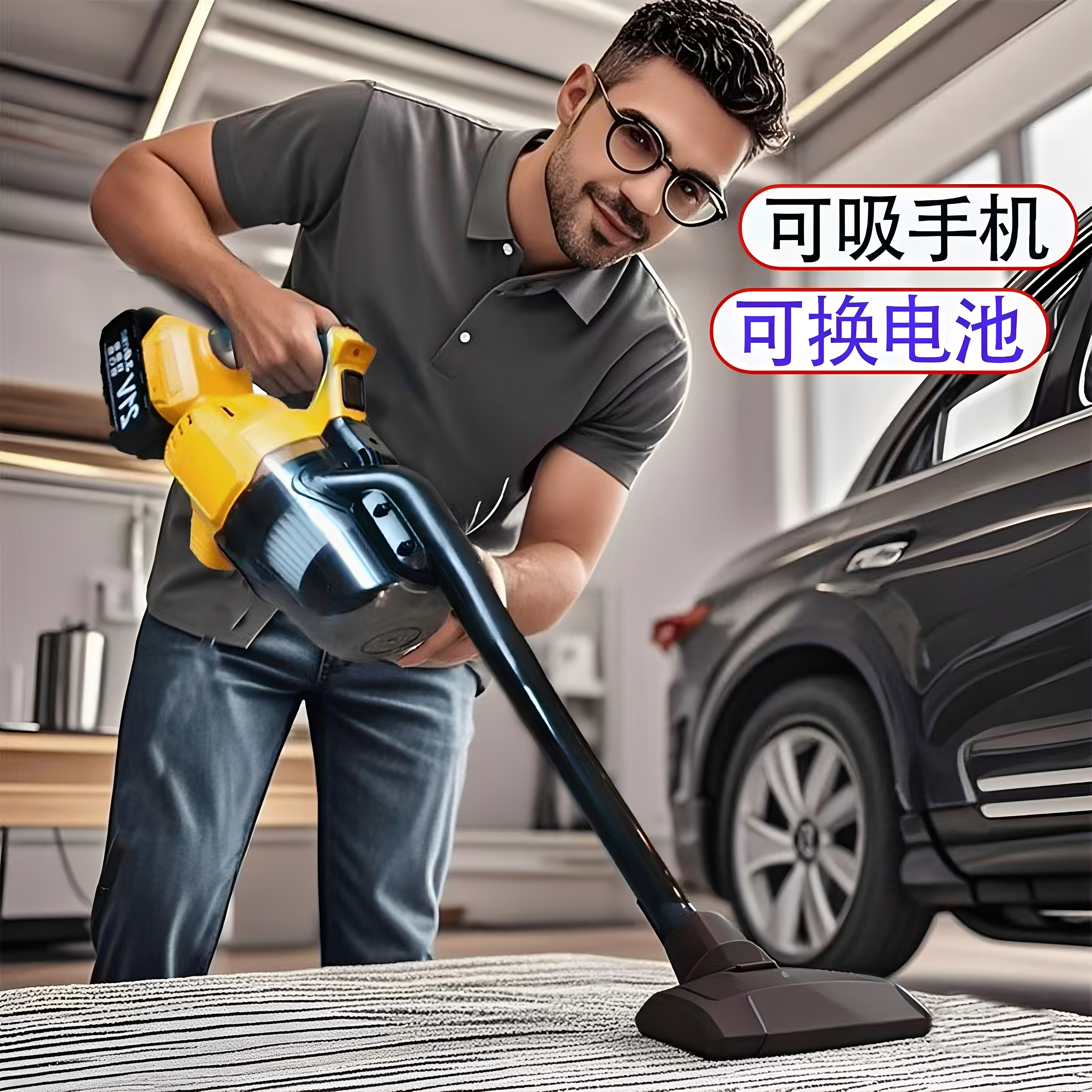 无线吸尘器机锂电工业家商用便携式户外手持式车载大功率强劲吸力