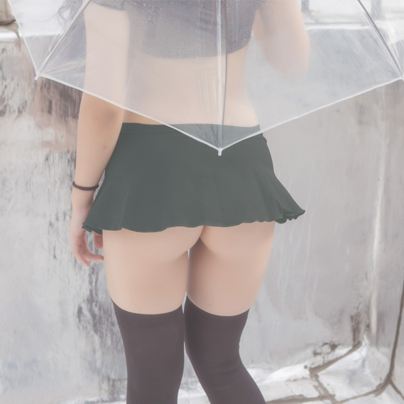 软妹流光情趣风无内衬弯腰a字裙
