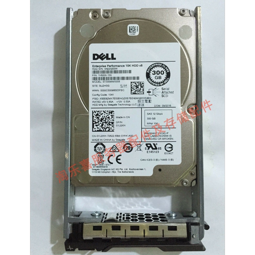 原装 DELL ST300MM0008 0YJ2KH 300G 10K 2.5 SAS 12GB服务器硬盘