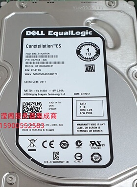 DELL ST1000NM0011 0FX0XN 1T 7.2K 3.5 SATA 9YZ164 EQ 存储硬盘