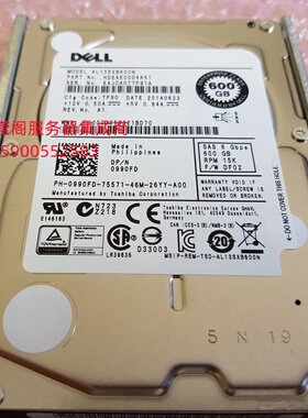 原装 DELL AL13SXB600N 0990FD 600G 15K 2.5寸 SAS 服务器硬盘