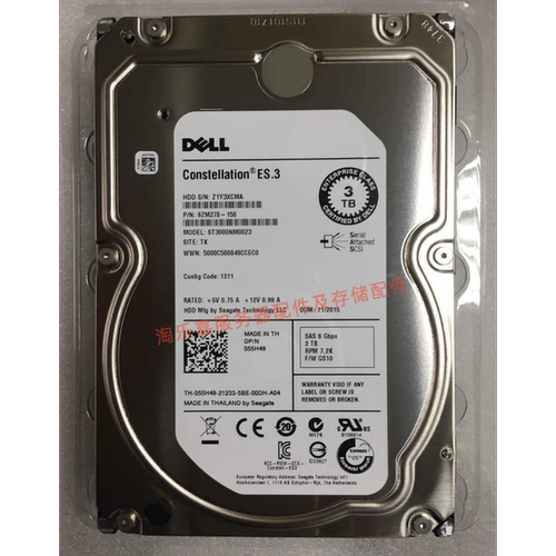 DELL ME4024 ME4084 ME5012 ME5024 3T 7.2K 3.5寸 SAS 存储硬盘