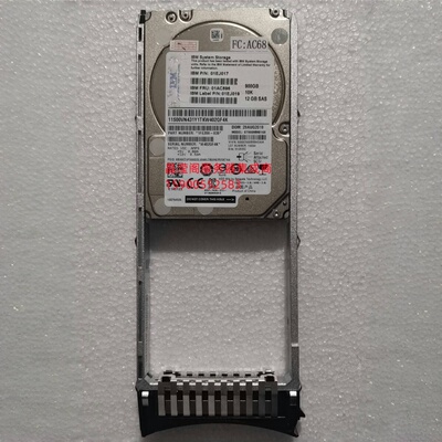 IBM 01AC596 01EJ017 900G 10K 2.5 SAS 12Gb V7000 Gen2存储硬盘