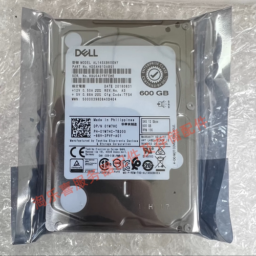 DELL AL14SXB60ENY 01W7HC 600G 15K 2.5寸 SAS 12Gb 服务器硬盘