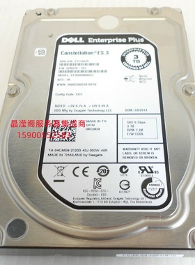 原装 DELL SC100 SC120 SC180 SC200 3T 7.2K 3.5 SAS 康贝硬盘
