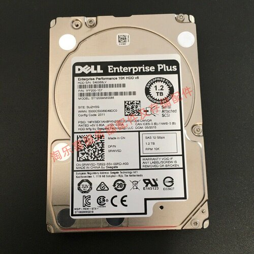 DELL ST1200MM0088 0RWV5D 1.2T 10K 2.5 SAS 128M 康贝 存储硬盘