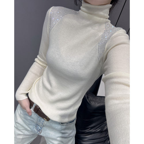 堆堆领毛衣针织衫长袖女