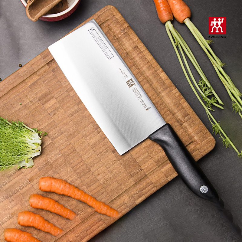 双立人正品菜刀中式家用开刃锋利不锈钢银点红点NOWS切菜中片刀