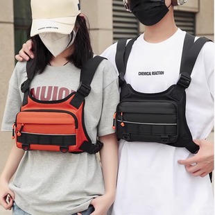 户外骑行运动跑步男女款胸包机能战术马甲背心包放手机平板胸前包