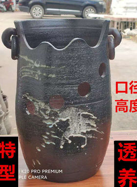 多肉花盆陶瓷特价大号清仓简约法师老庄盆透气粗陶紫砂绿植花盆