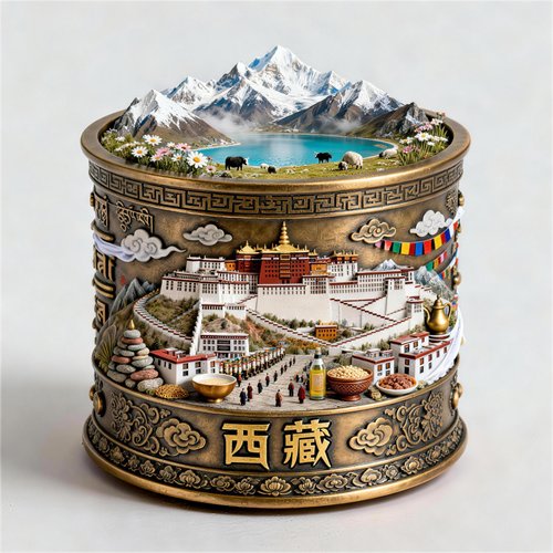 西藏金属浮雕磁吸冰箱贴