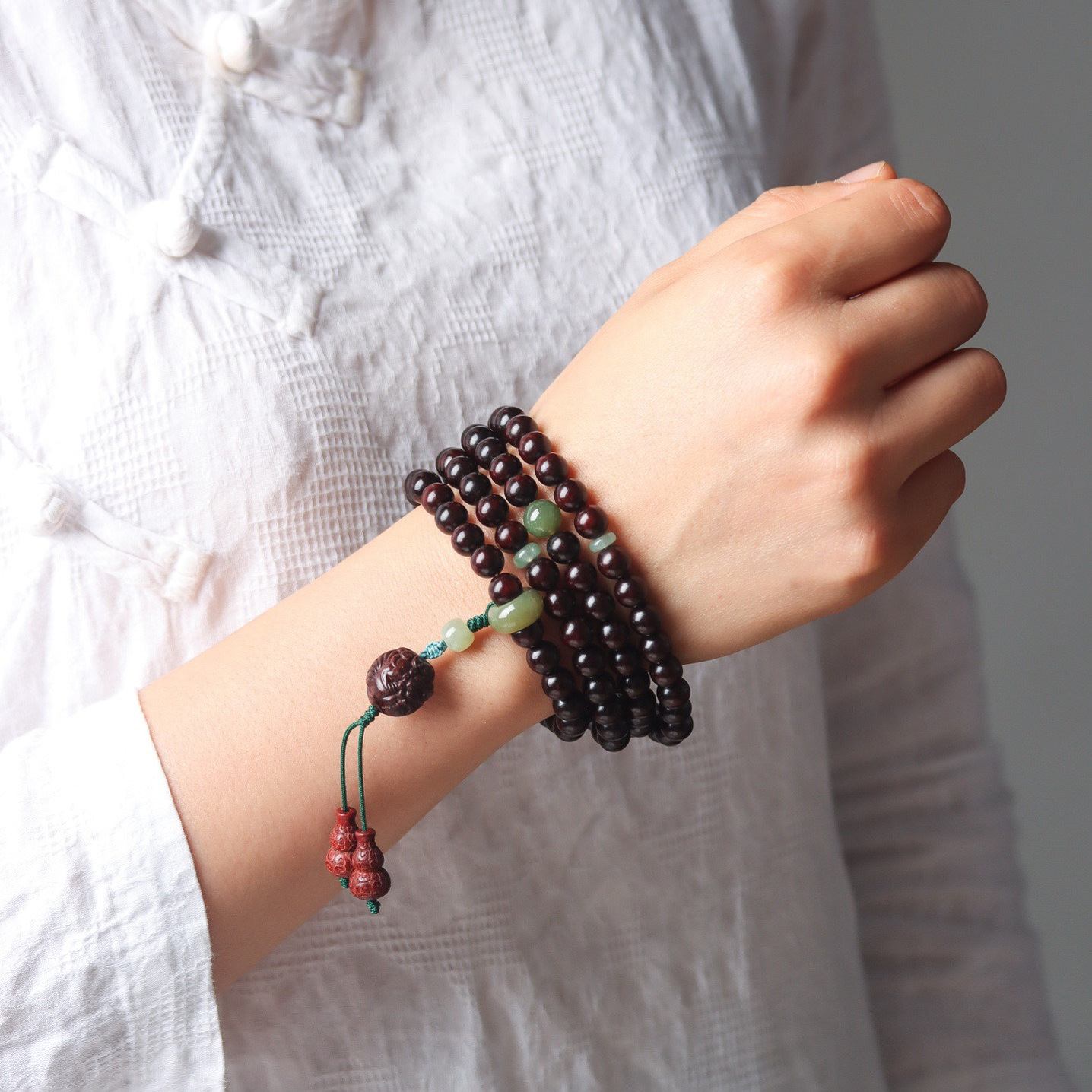 印度小叶紫檀手串108佛珠男士2025年新款礼物檀香木质念珠手链女