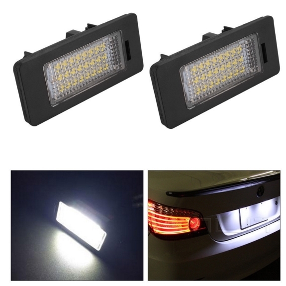 适用于宝马99-06年E53 X5 03-10年E83 X3 LED牌照灯改装后车牌灯