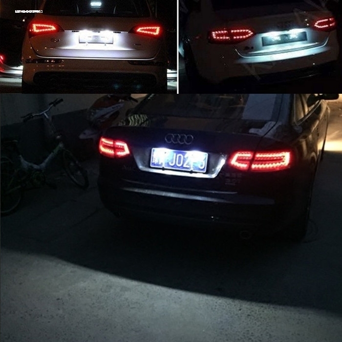 适用于09-16款奥迪A8 A8L D4车牌灯Q7 S8适用LED牌照灯总成