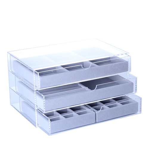 首饰彩妆项链耳环手镯整理抽屉盒