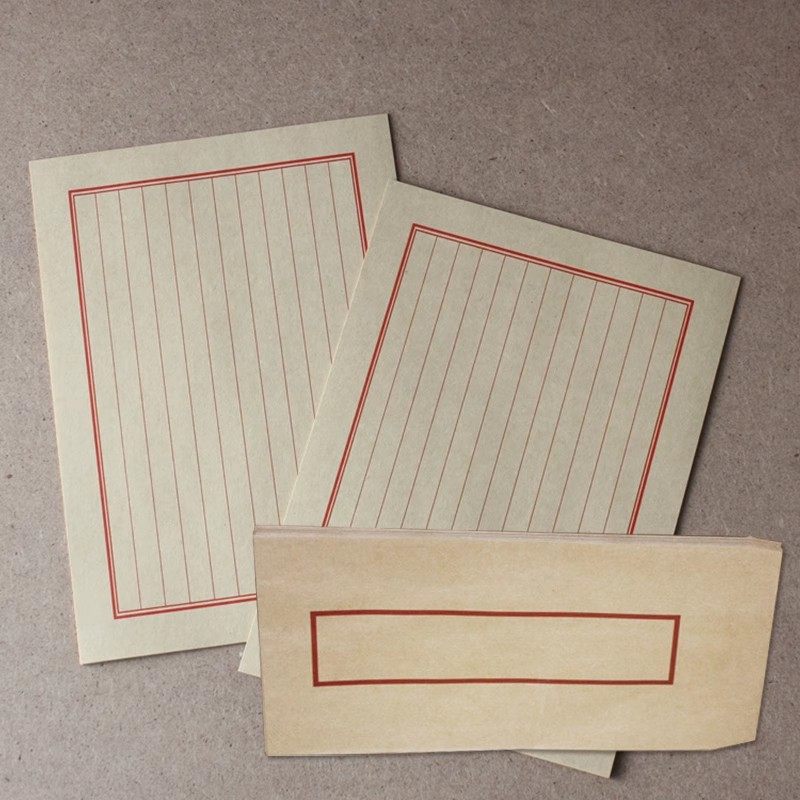 信纸竖线中国风复古仿古中式古典书法信笺传统红色16开信封道具怀旧情书纸练字本便笺牛皮白纸草稿纸民国套餐,文具电教/文化用品/商务用品,信纸,淘宝优惠券,粉丝福利购,淘宝优惠卷