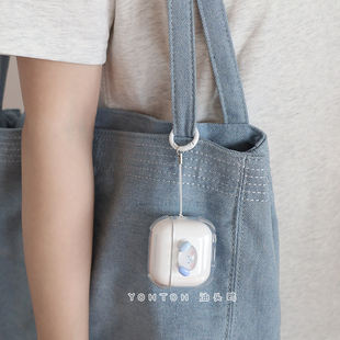 AirPodsPro透明防摔保护套C口二代降噪创意airpods2可爱tpu软壳 立体可爱大耳狗适用于苹果AirPods4耳机壳24款